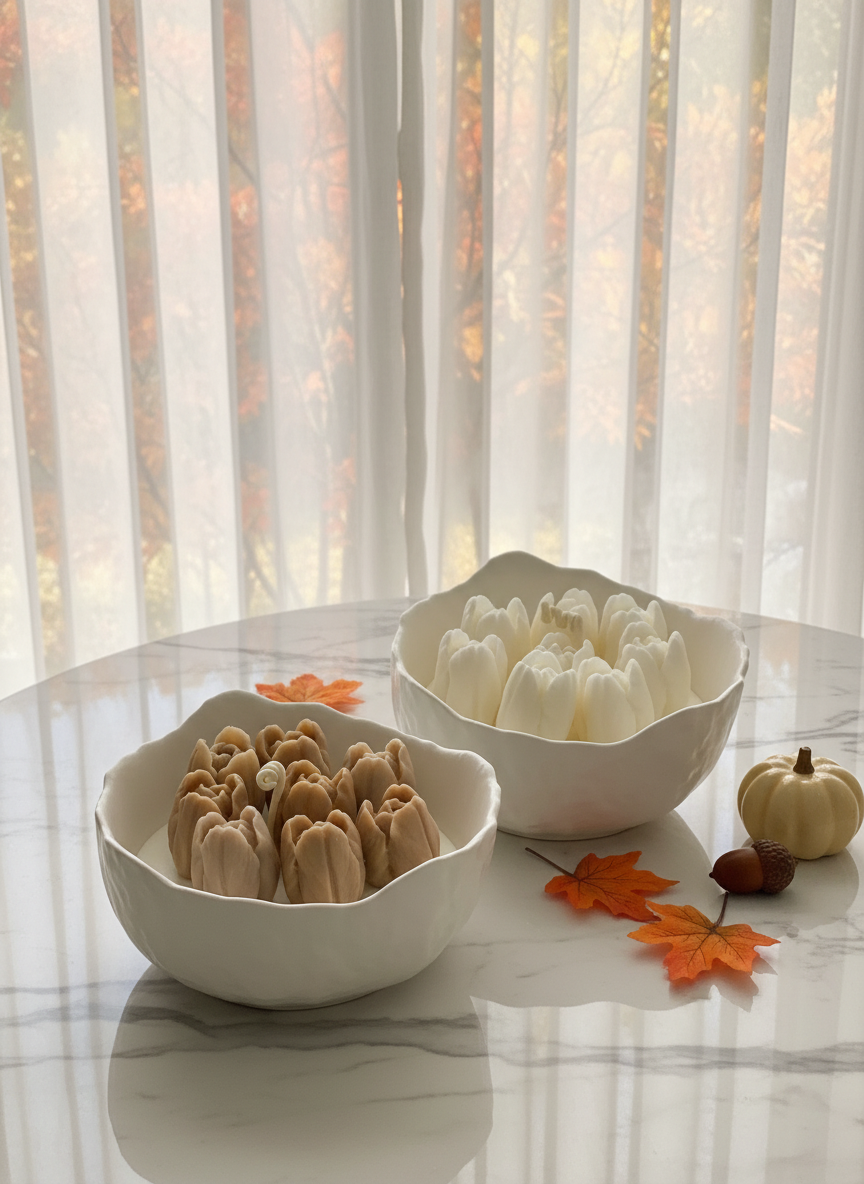 شمع کاسه ای گل رز روسی